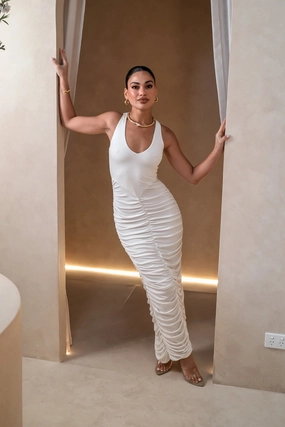 Valentina Midi Dress White Inner lining Smart touch
