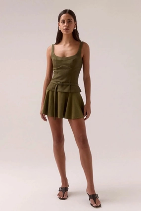 Chill Base Demi Mini Dress Olive