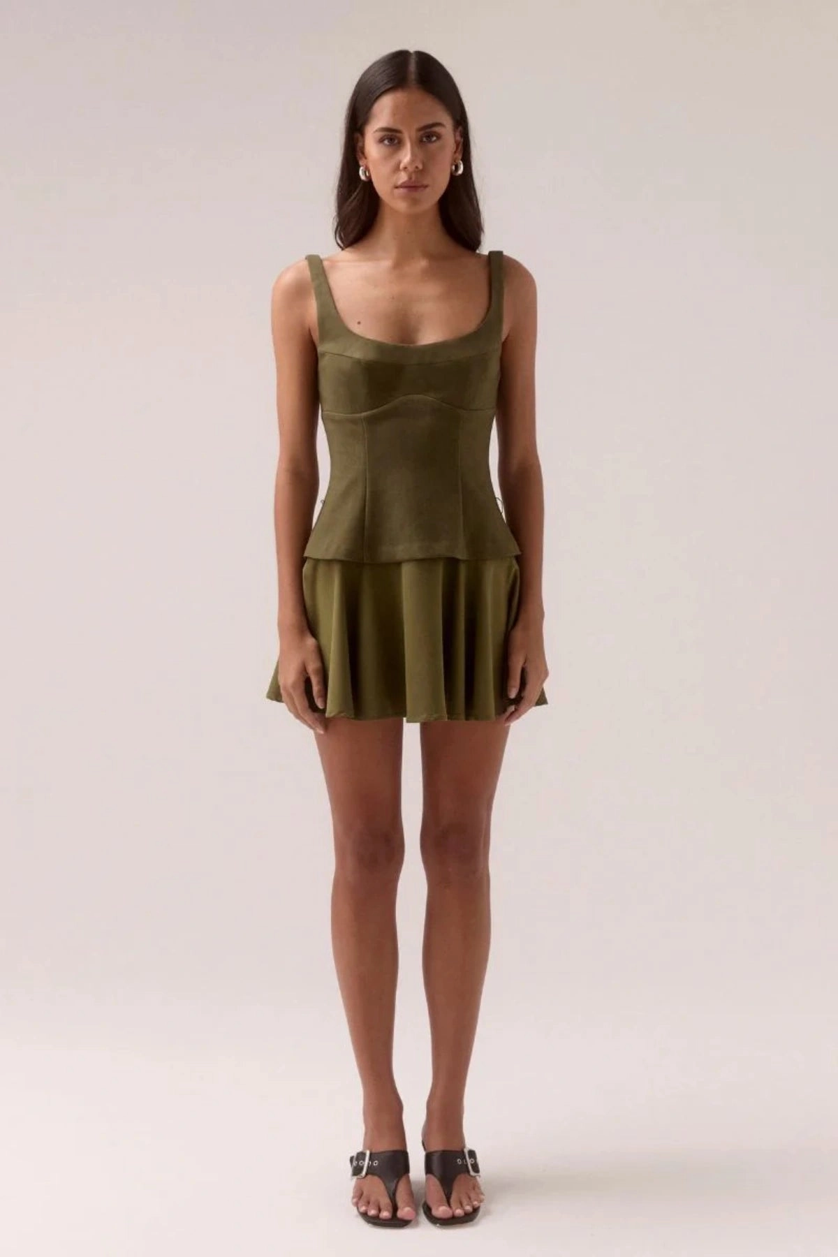 Demi Mini Dress Olive Soft Wear