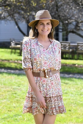 Ibiza Dress / Oatmeal Flower Soft