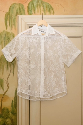 V-neck Blouse Seamless Construction Design Trev Button Down (Sizes L, XL)