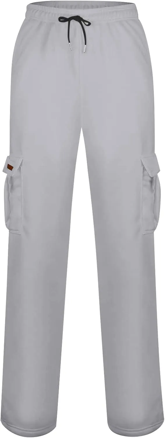 Trousers for Men Mens Sweatpants with Multi Pocket Stretch Outdoor Drawstring Tapered Running Summer Fishing