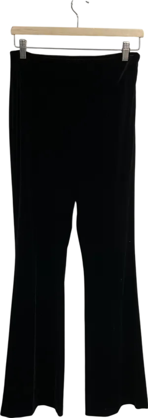 TU Black Velvet Flared Trousers UK 8