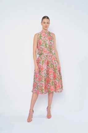 Tulip Skirt in Peach Begonia Stretch Comfort Neutrals Only