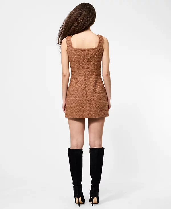 Chic Design Chill Lines TWEED SQUARE NECK MINI