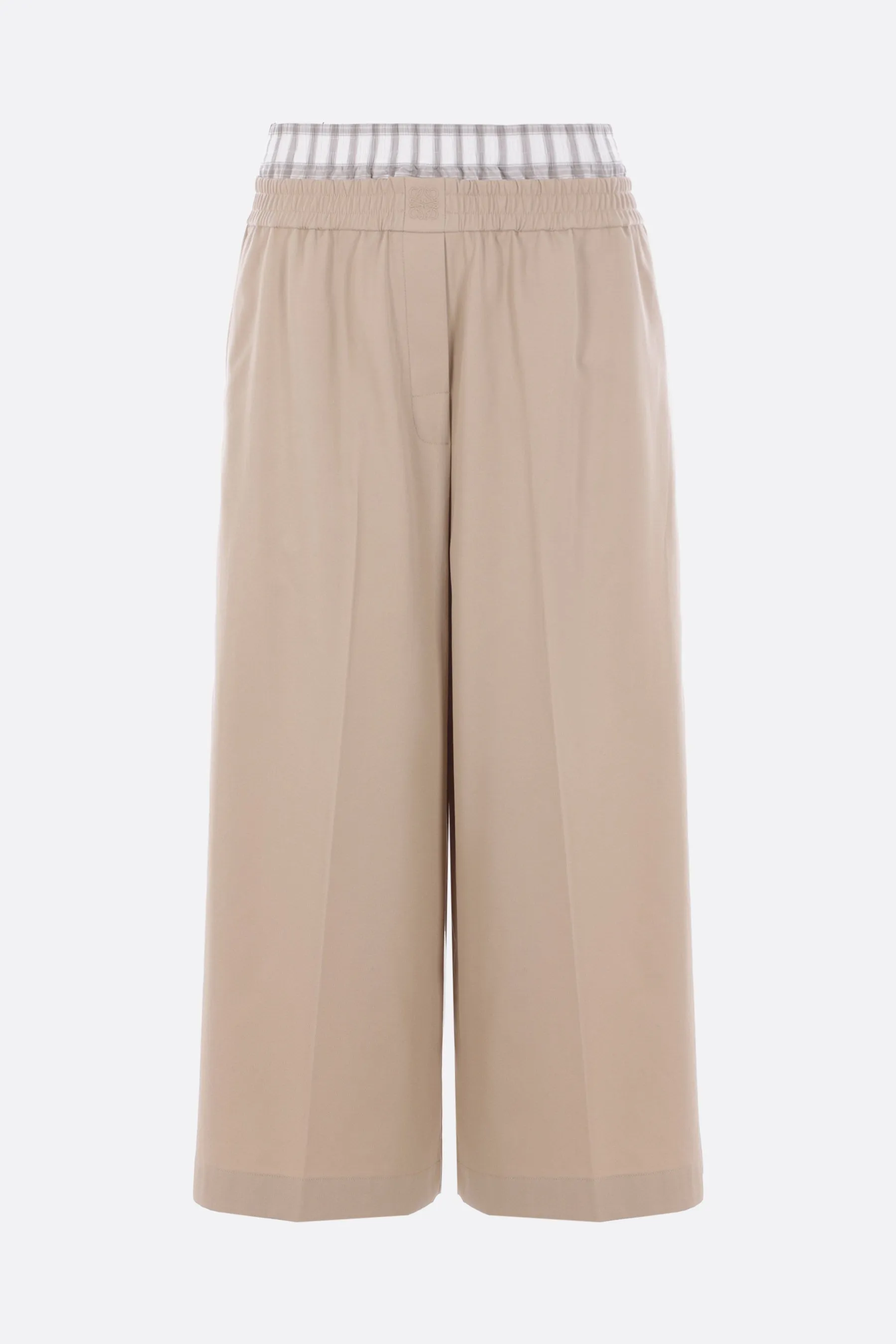 twill cropped trousers