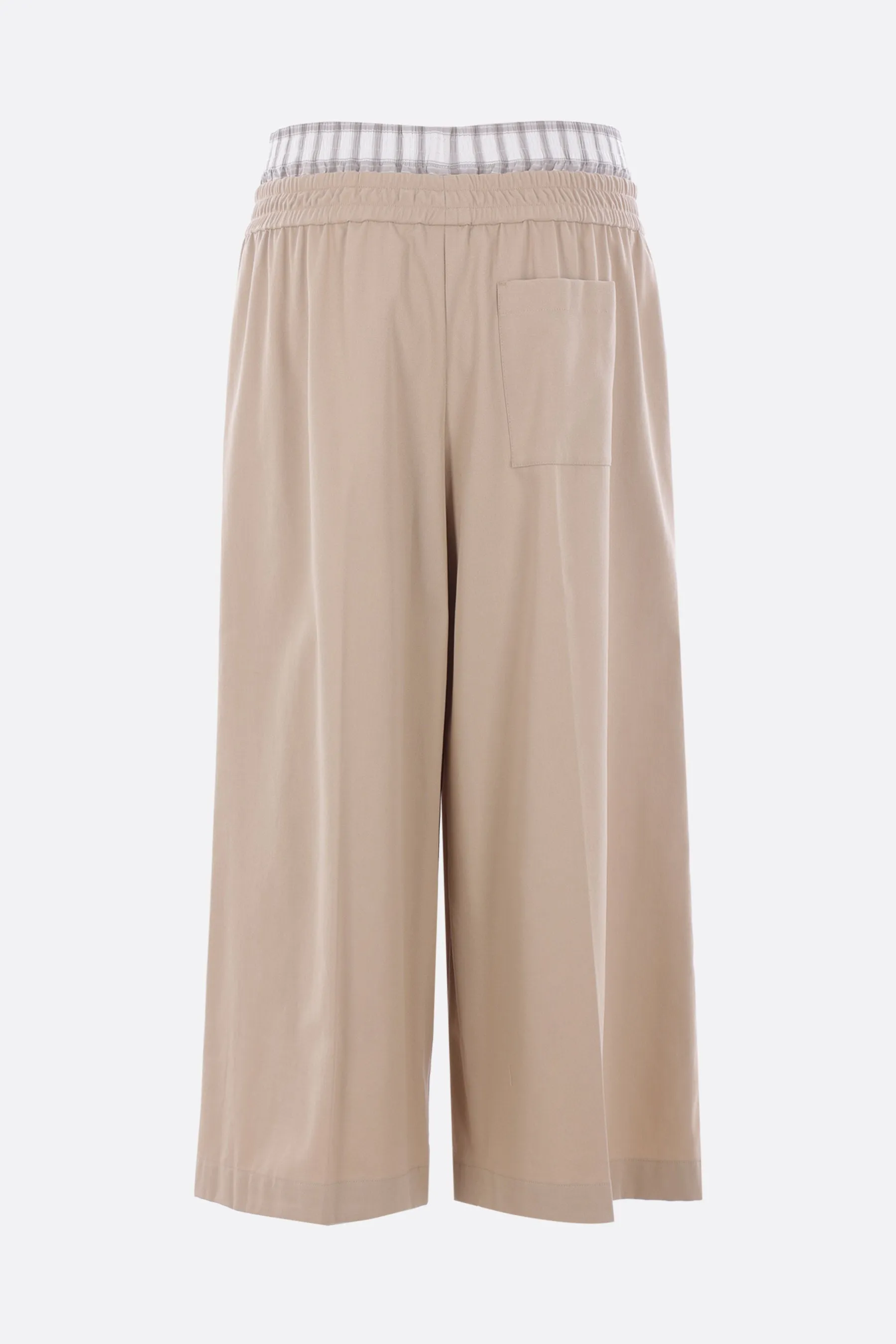 twill cropped trousers