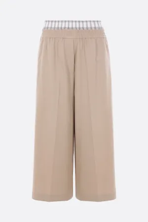 twill cropped trousers