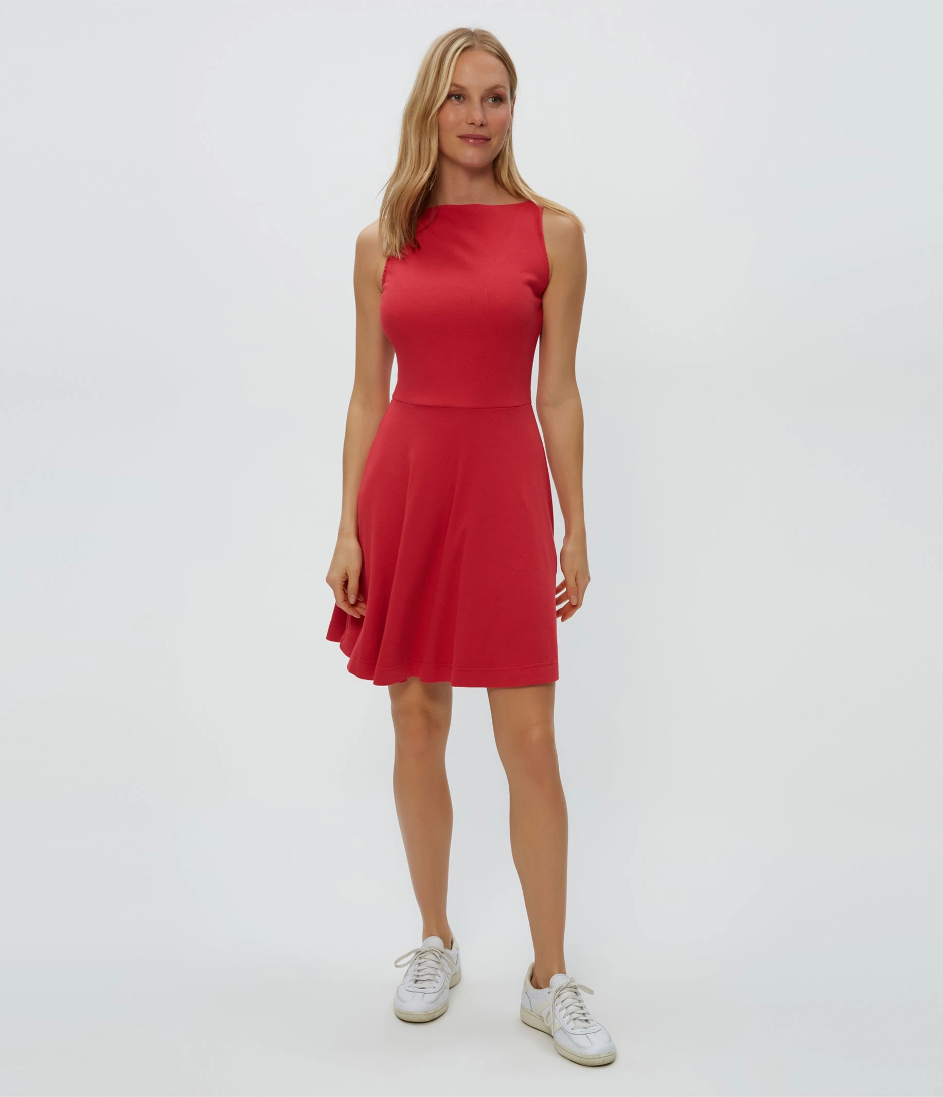 ANDY ULTRA RIB MINI SKATER DRESS City Mood