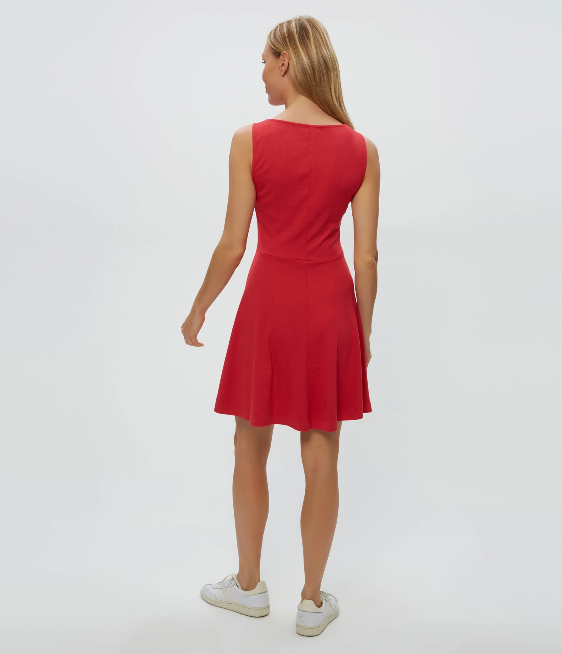 Bell-Sleeve Versatile party outfit ANDY ULTRA RIB MINI SKATER DRESS