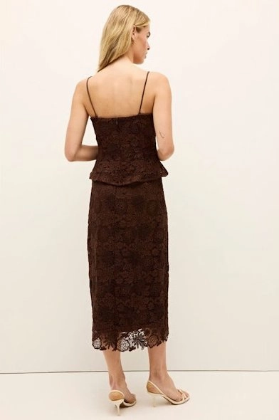 Meara Skirt Java Chic Appeal raw hem