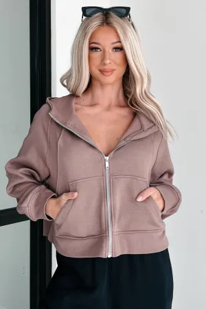 AntiStatic Material Miles Ahead Zip-Up Hoodie (Truffle)