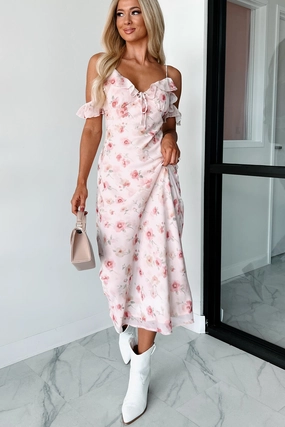 Undoubtedly Charming Floral Maxi Dress (Pink) SmoothEdgeFinish