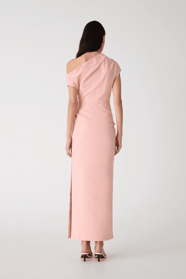 Dressy Yet Comfortable Style Base Gia Midi Dress Rose Quartz Pink