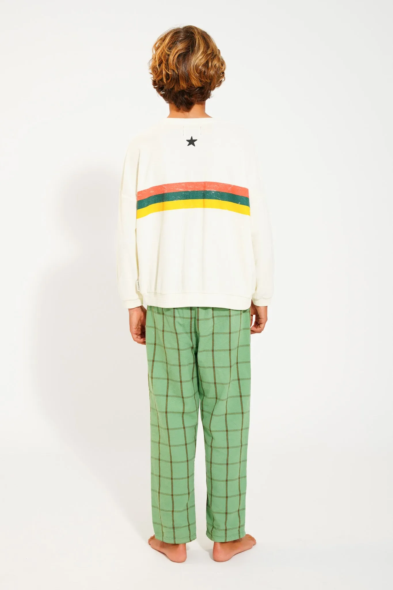 unisex trousers | green checkered