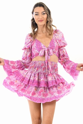 Cultural Heritage Emily Set Skirt / Bengal Rose