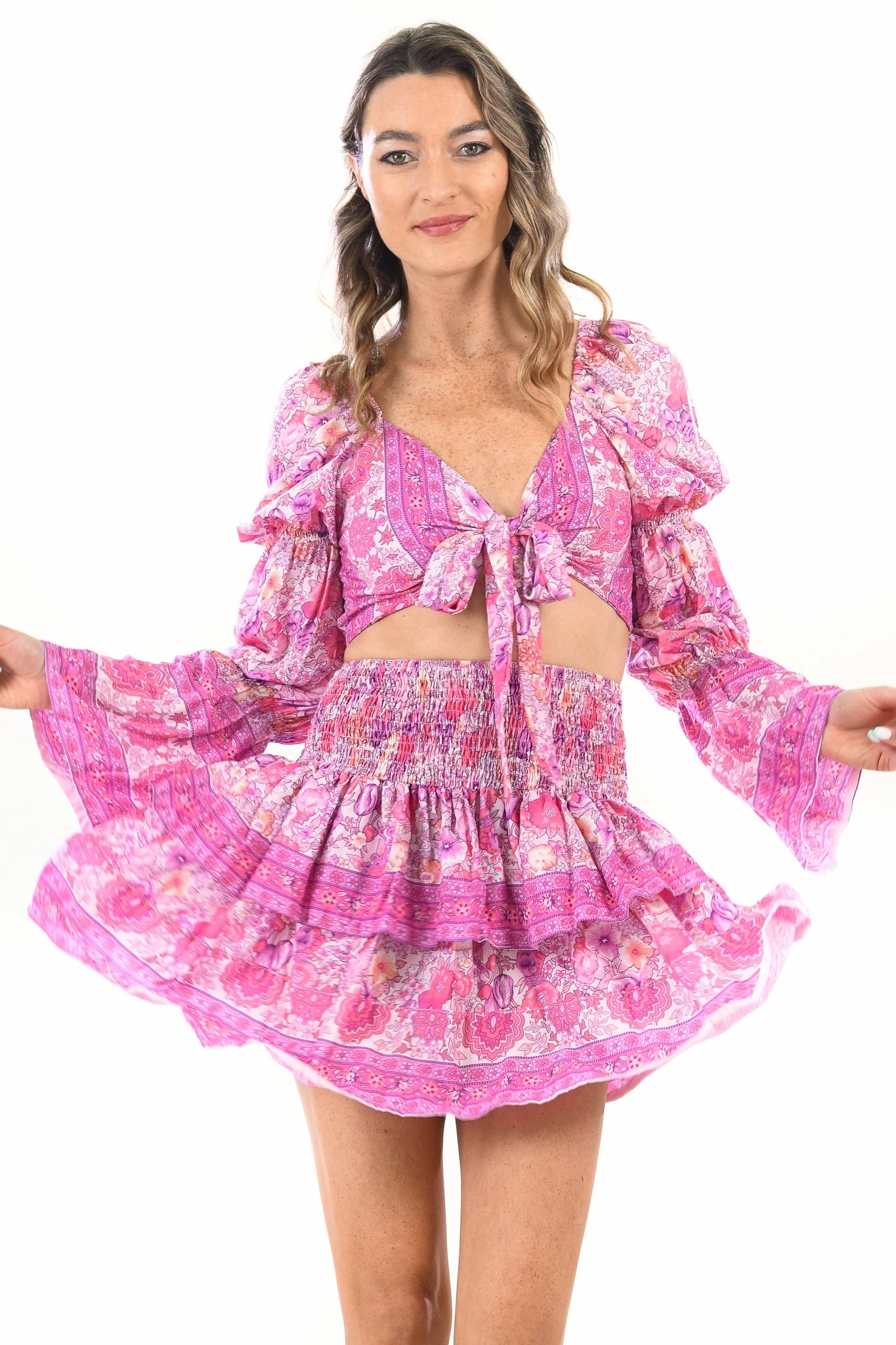 Cultural Heritage Emily Set Skirt / Bengal Rose