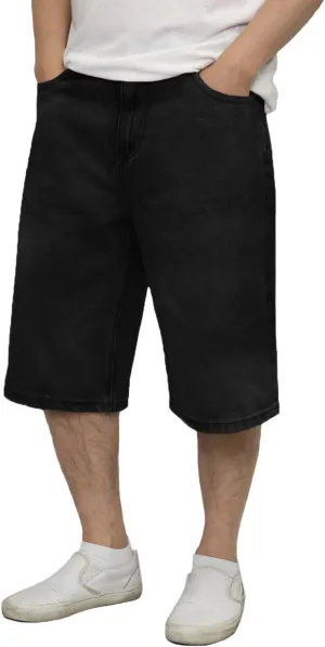 URBANJ Men's Baggy Jean Shorts Casual Loose Fit Carpenter Denim Shorts
