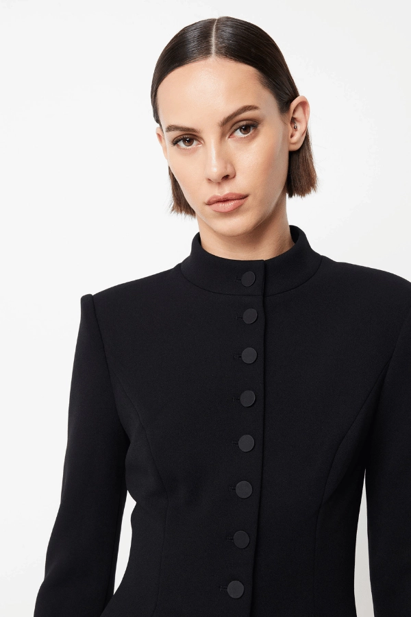 Sophisticated Wear Flattering Shape Look Network Mini Dress Black