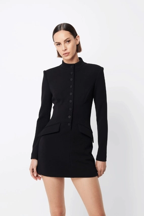 Easy Layers Rose Flush Network Mini Dress Black