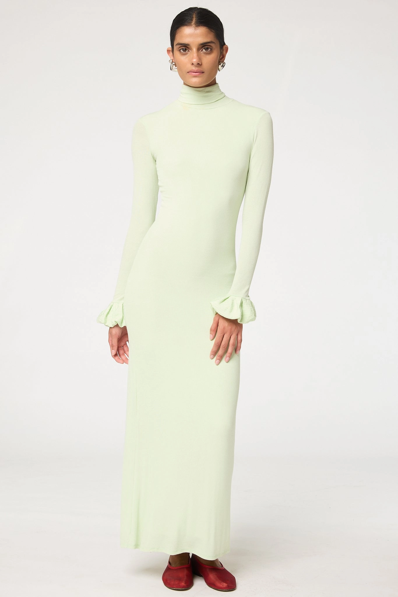 Patterned-Fabric Boat-Neck VALENTINA DRESS
