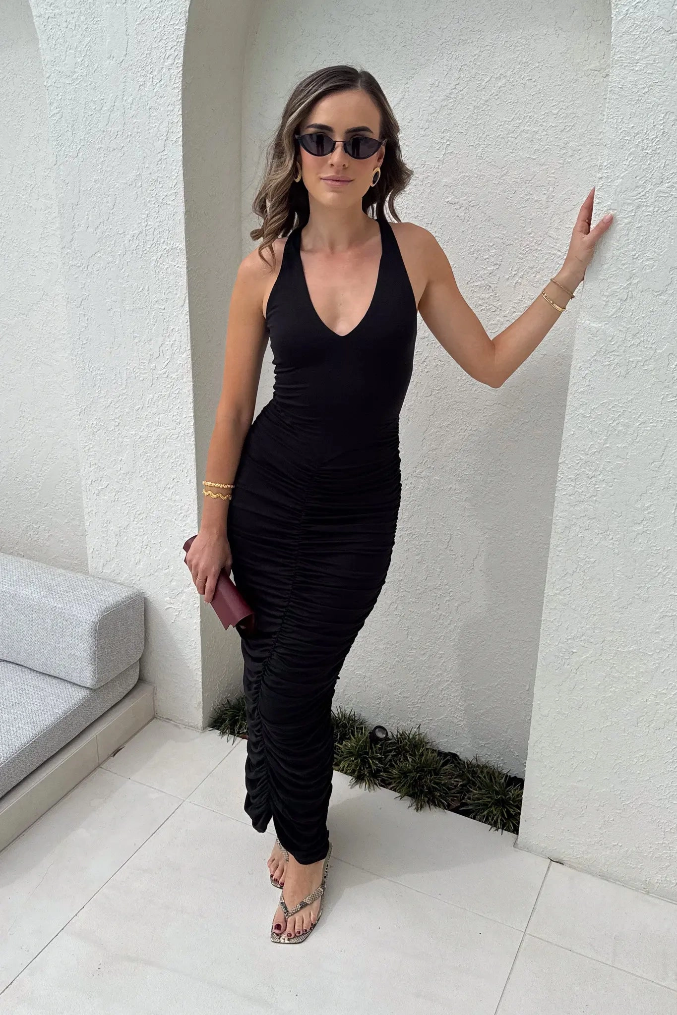 Valentina Midi Dress Black Smart Layers