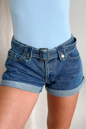 Casual Days Stylish Shorts Valerie Low Rise Cuff Hem Cello Denim Shorts (Medium Denim)