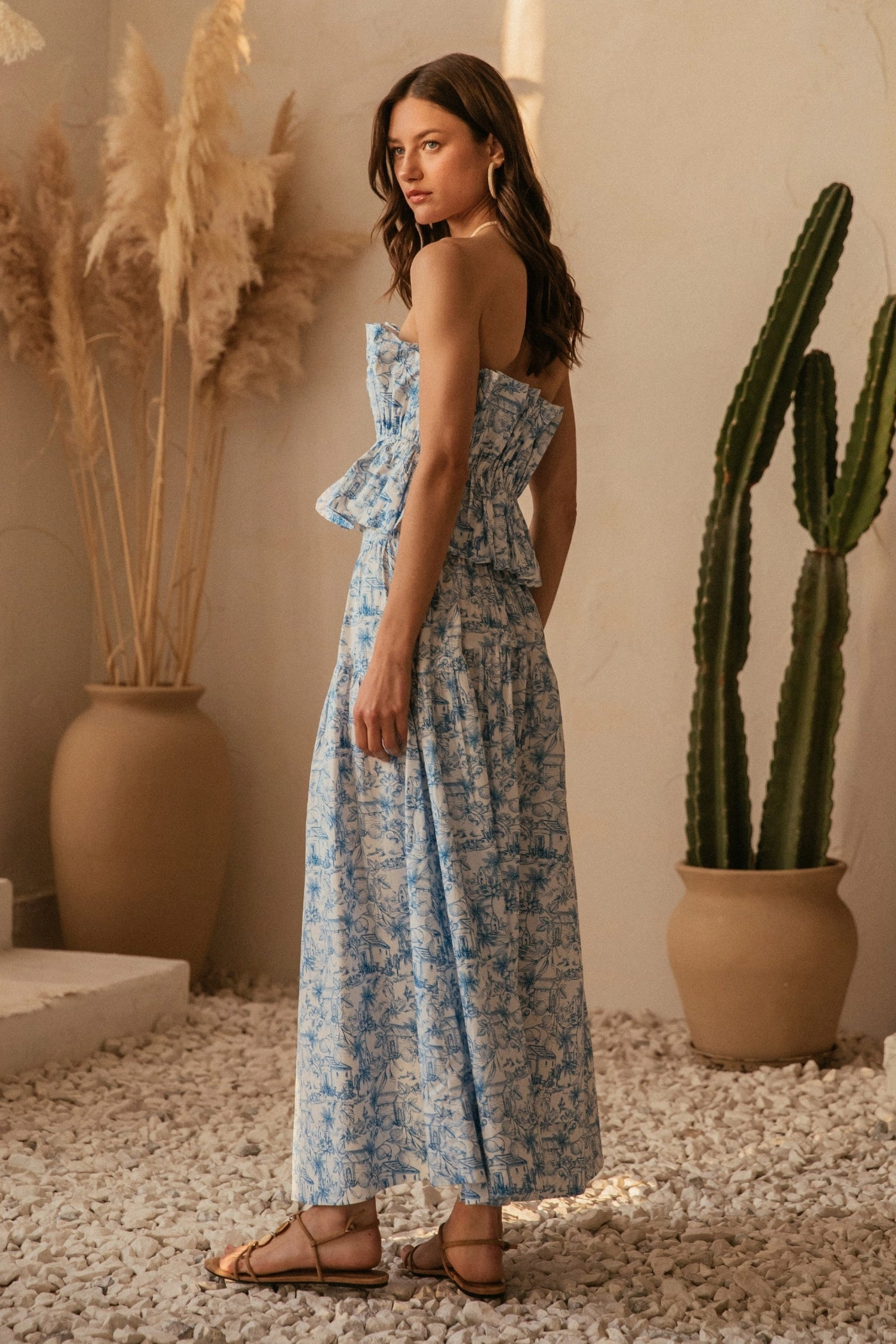Twist Front Design VALERIE PRINTED MAXI SKIRT