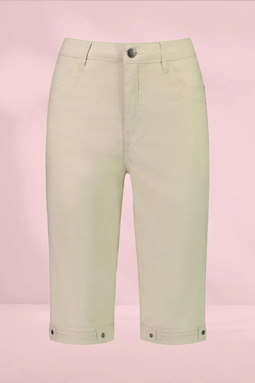 Vassalli Poplin Straight Leg Shorts Sand