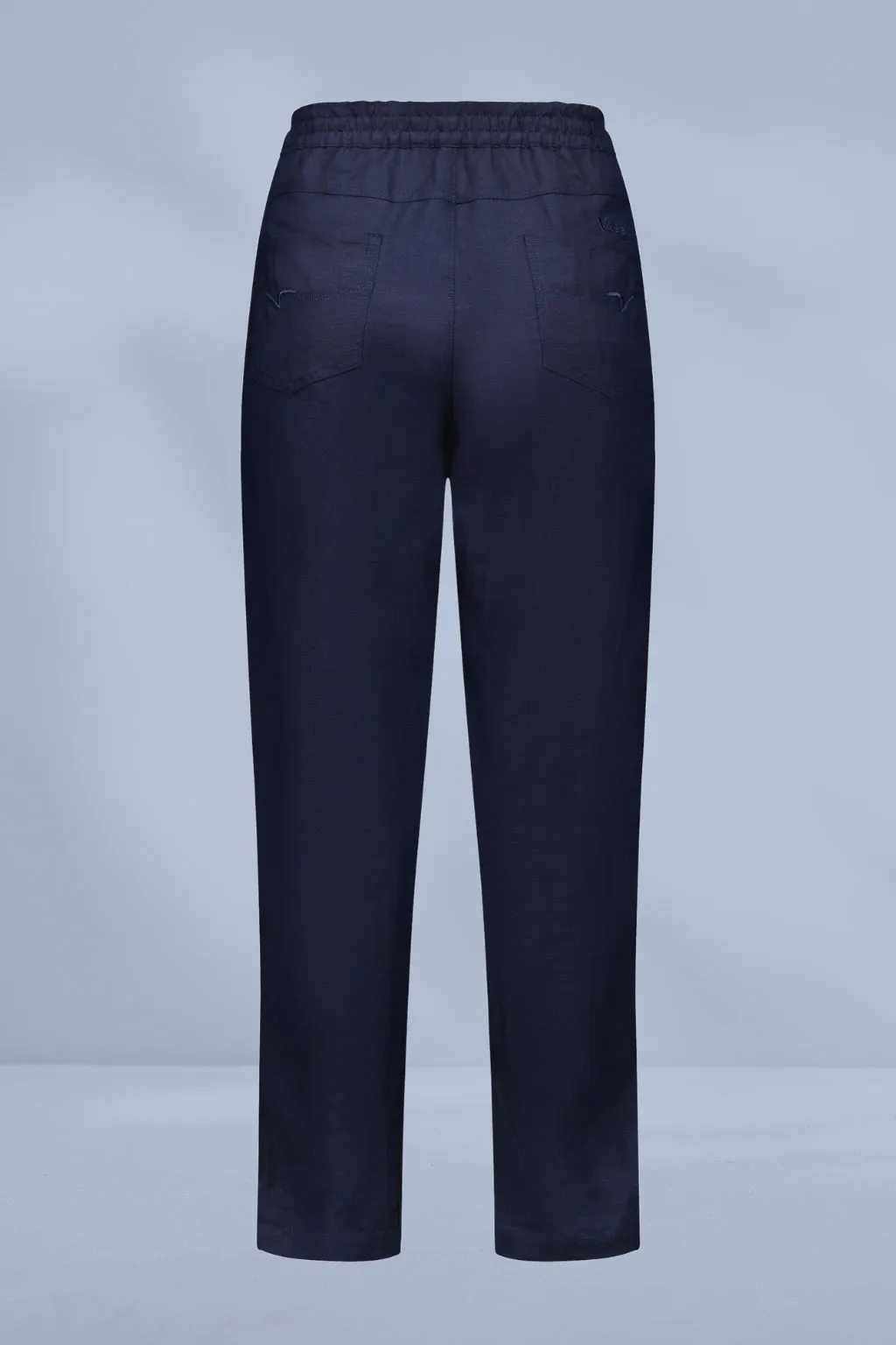 Vassalli Slim Leg Ankle Grazer Full Elastic Waist Pants Ink