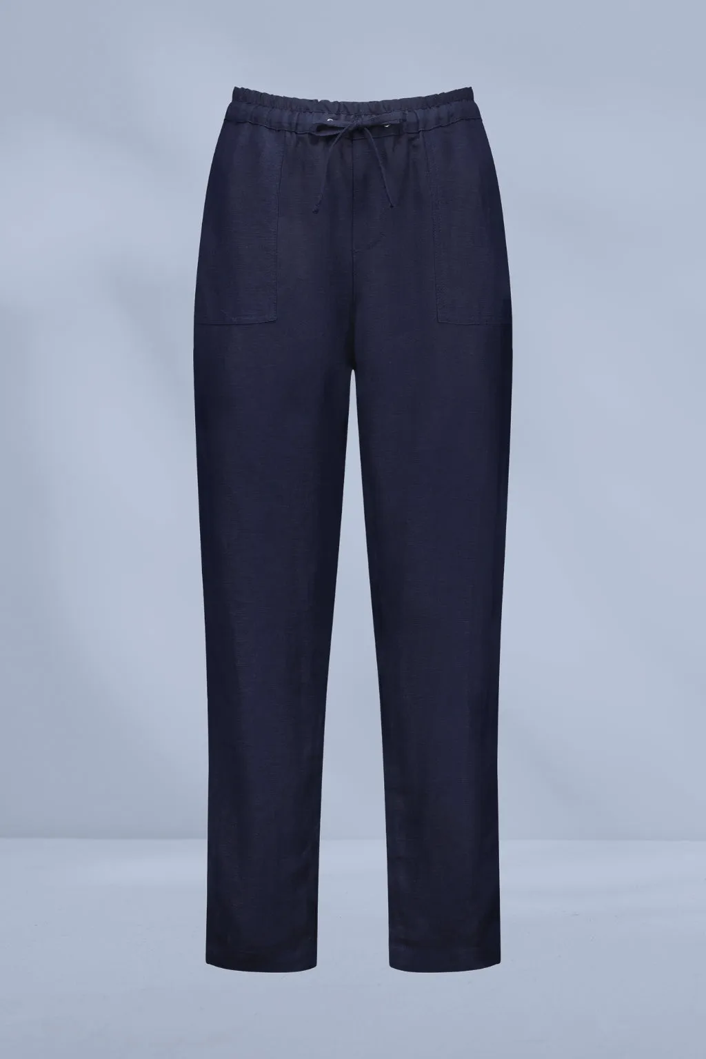 Vassalli Slim Leg Ankle Grazer Full Elastic Waist Pants Ink