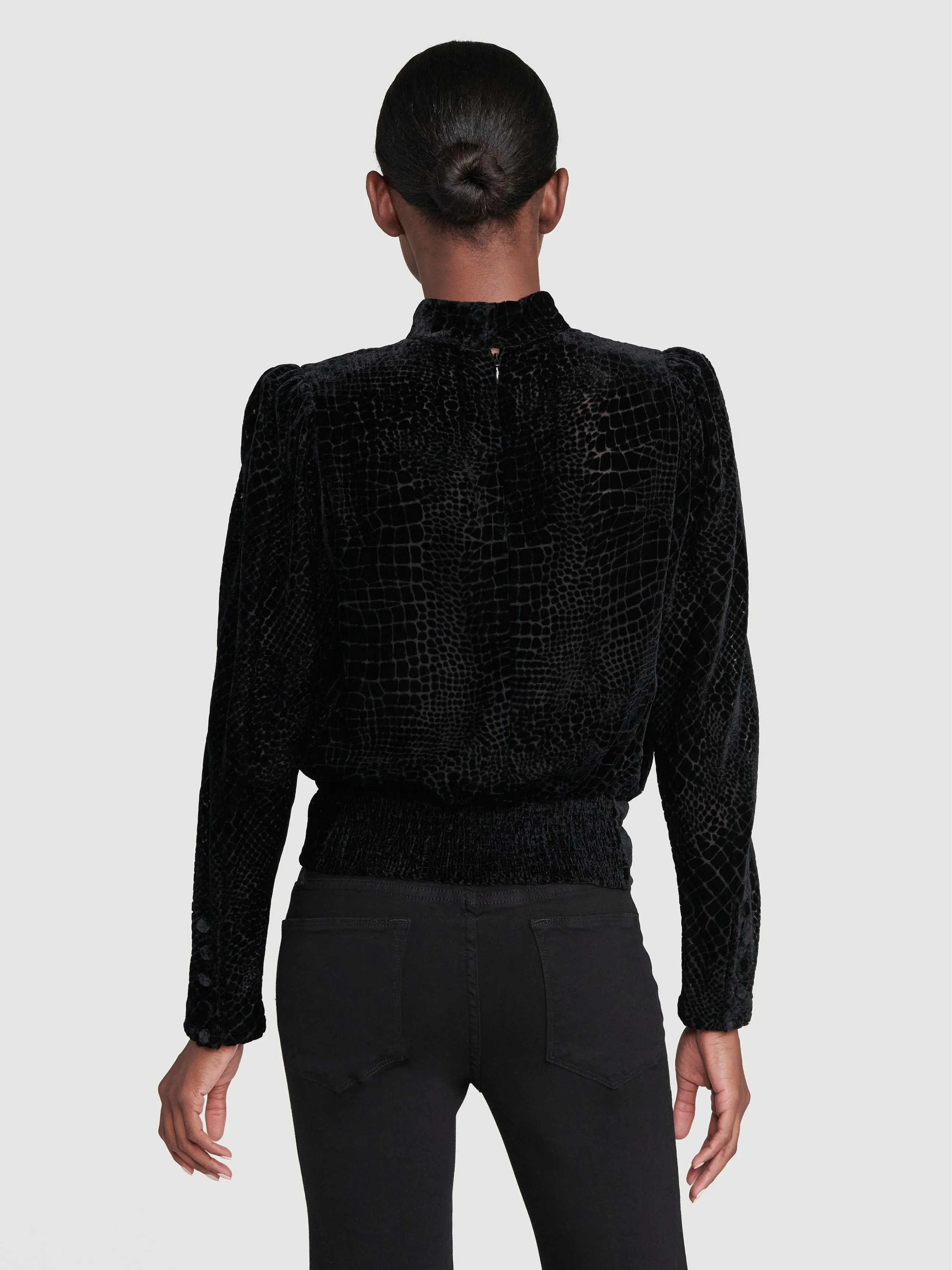 Velvet Party Top -- Noir