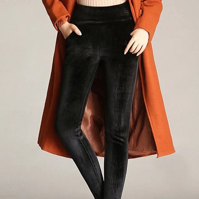 Velvet Skinny Trousers