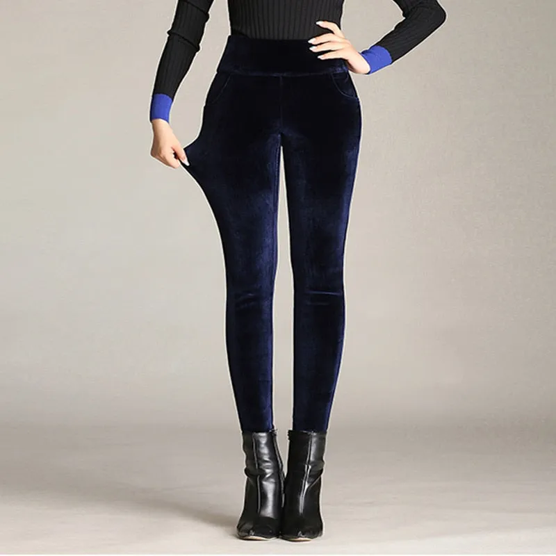 Velvet Skinny Trousers