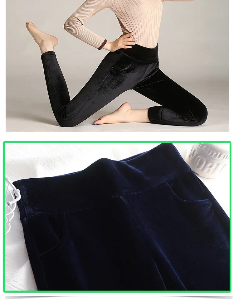 Velvet Skinny Trousers