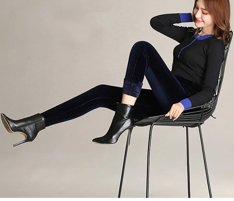 Velvet Skinny Trousers