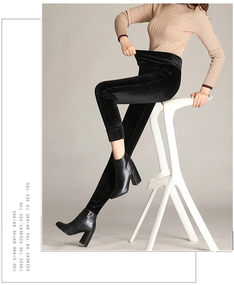 Velvet Skinny Trousers