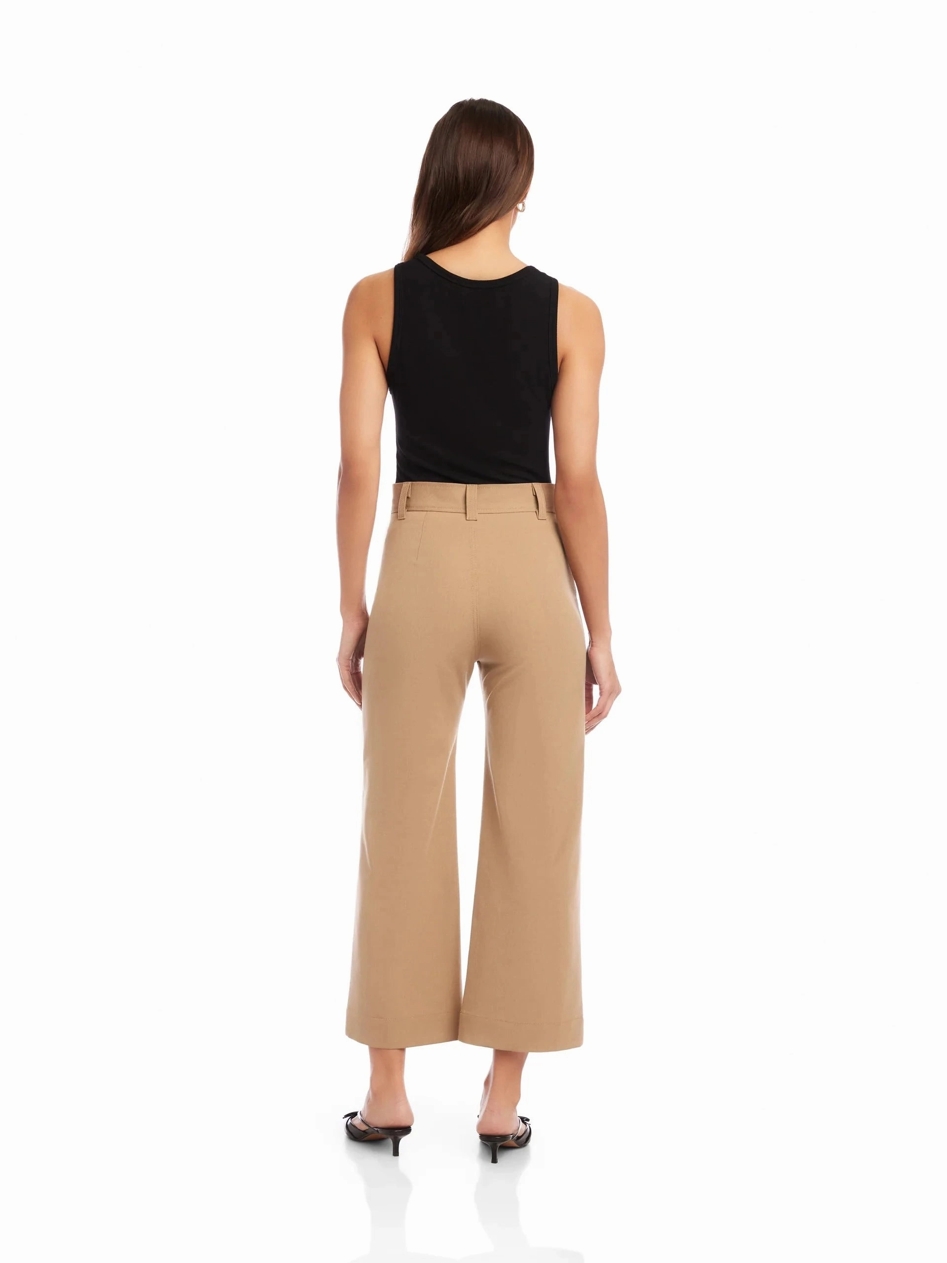 Wrinkle-Resistant Rylee Crop Pant Camel