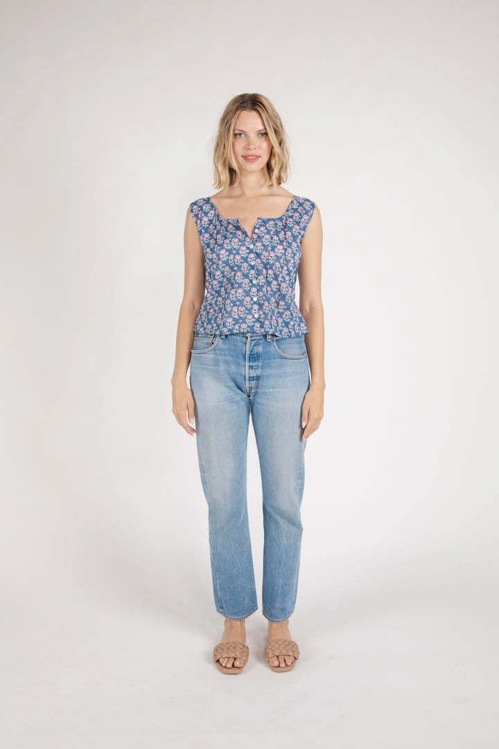 Ribbed Hem Finish SANVI TANK TOP