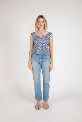 Ribbed Hem Finish SANVI TANK TOP