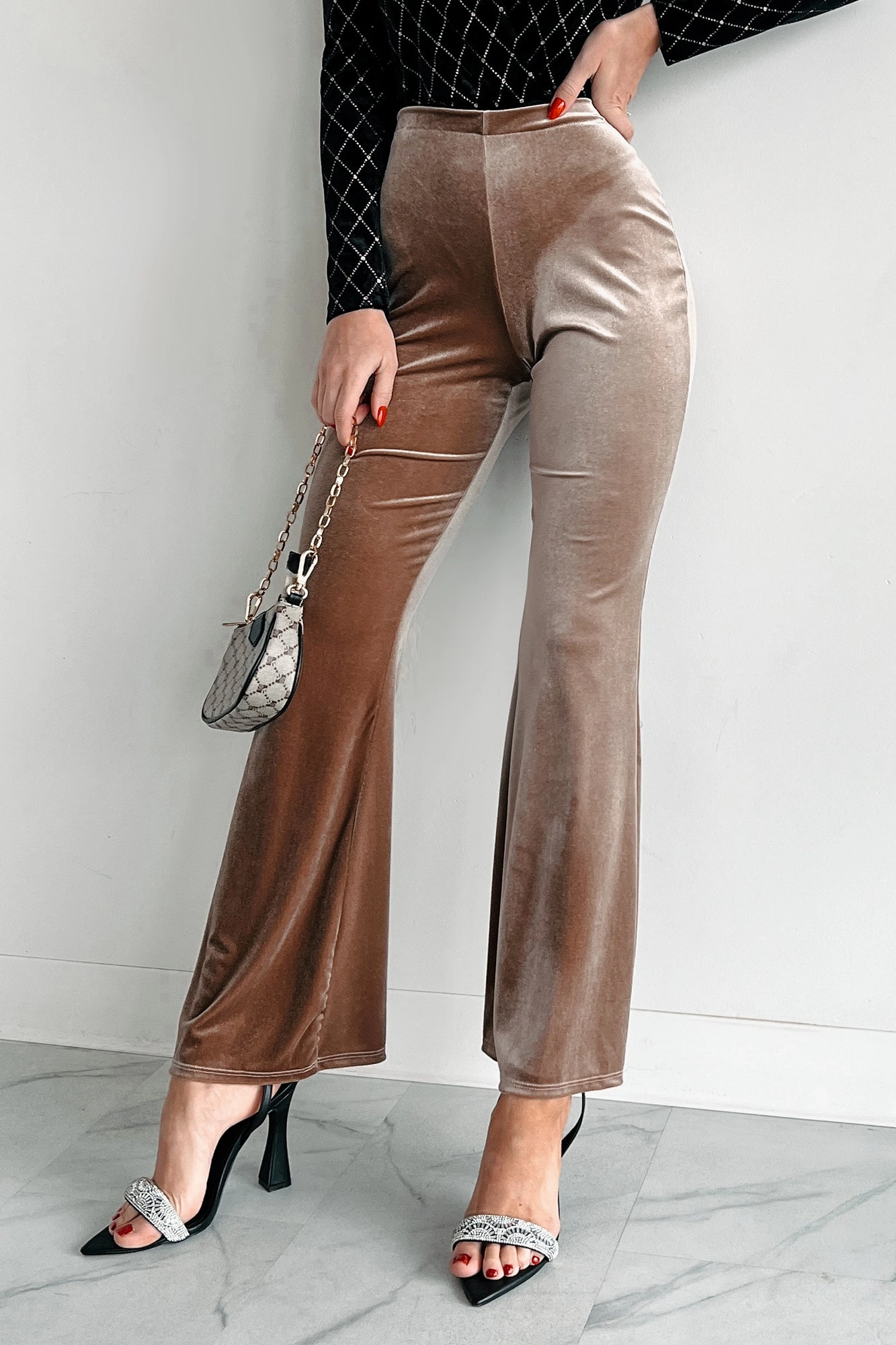 Dark wash Quick Dry Wear Timeless Treasures Velvet Pants (Tan)