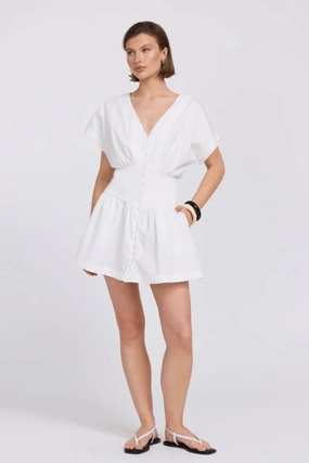 Versed Mini Dress Chalk Smart Edge