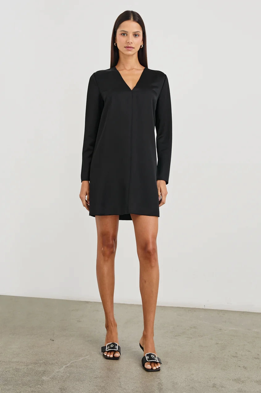 Flowy Cut Victoria Dress Black