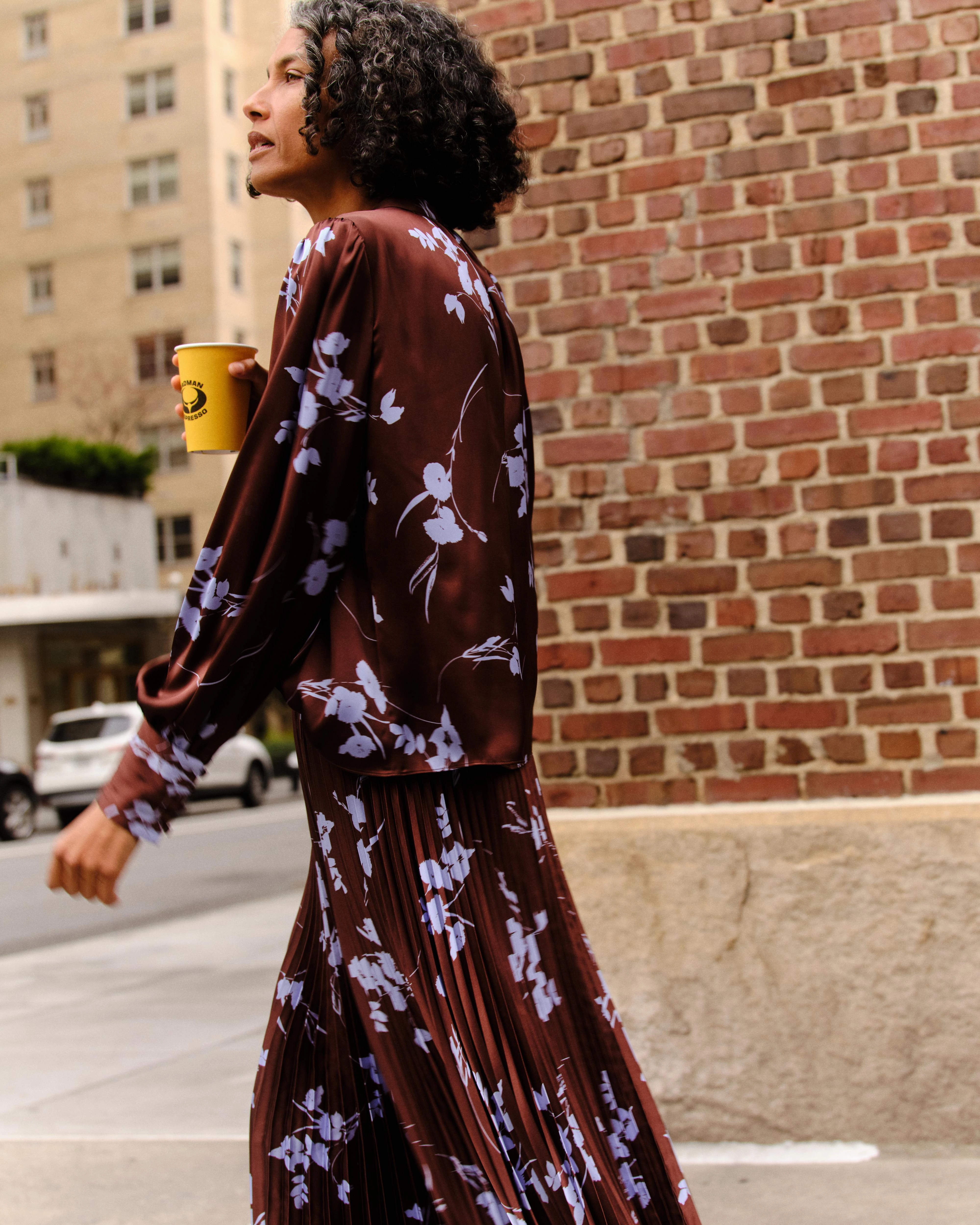 UPFProtection StretchTechnology Victoria Top Upstate Floral Espresso
