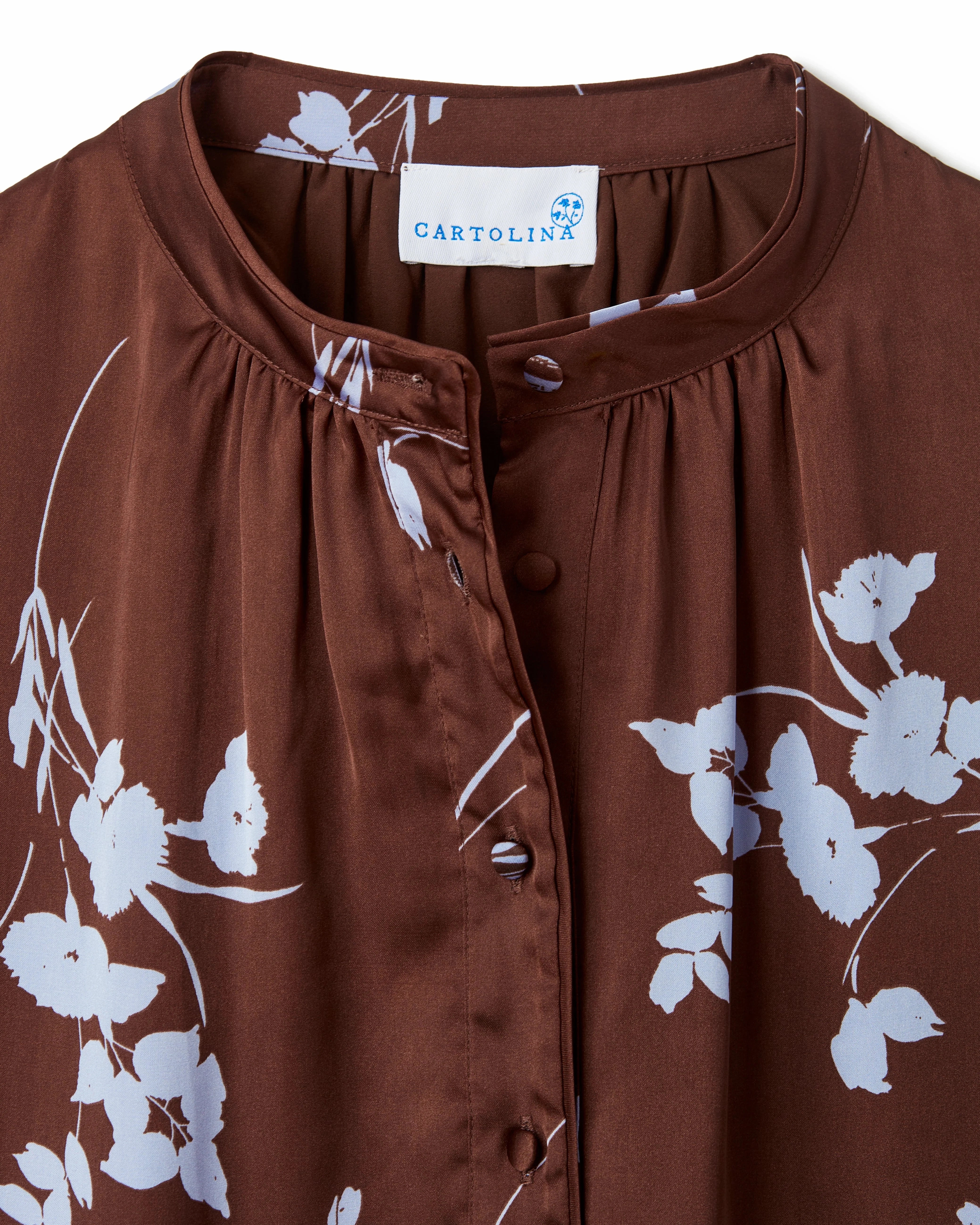 Antimicrobial Finish Lightweight Design Victoria Top Upstate Floral Espresso