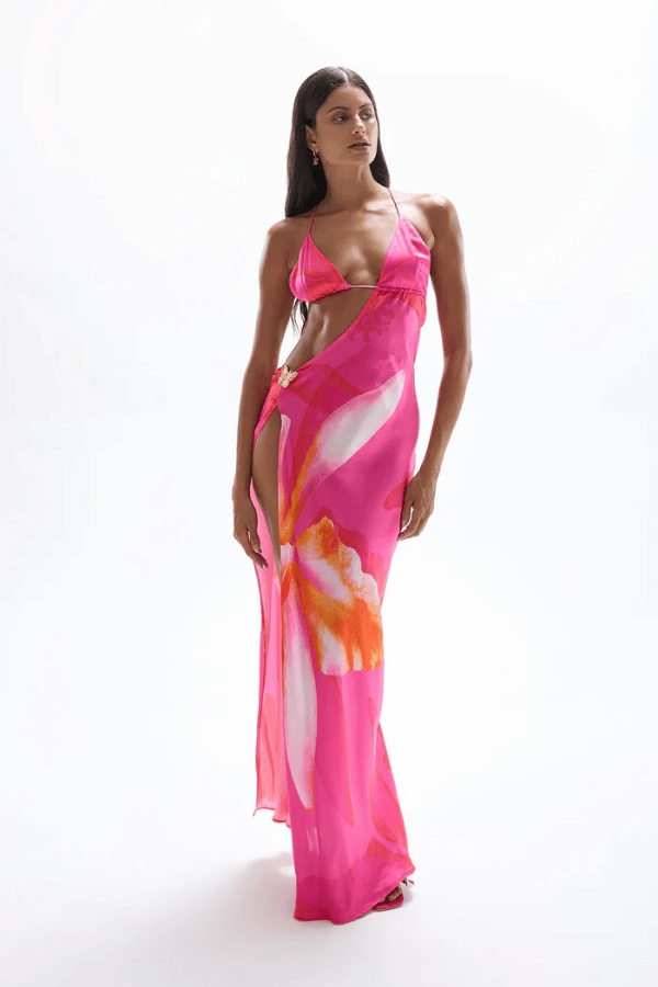 Villa Butterfly Maxi Dress Wildflower Flow Line