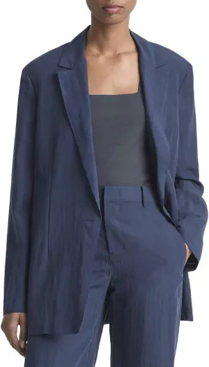 Vince Relaxed Textured Wool-Blend Blazer