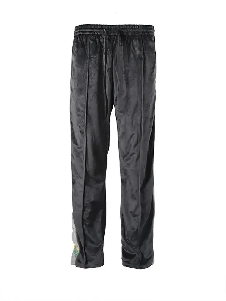 Vintage Cactus Embroidery Straight-leg Sweatpants