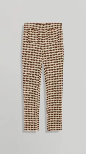 VIOLET HOUNDSTOOTH PANT