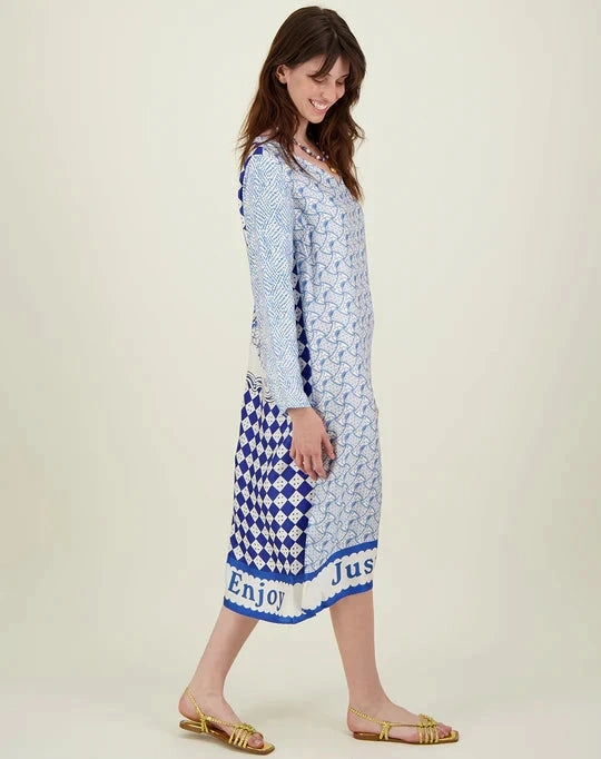 Comfortable travel dress Violet V-Neck T-Dress Amalfi Coast